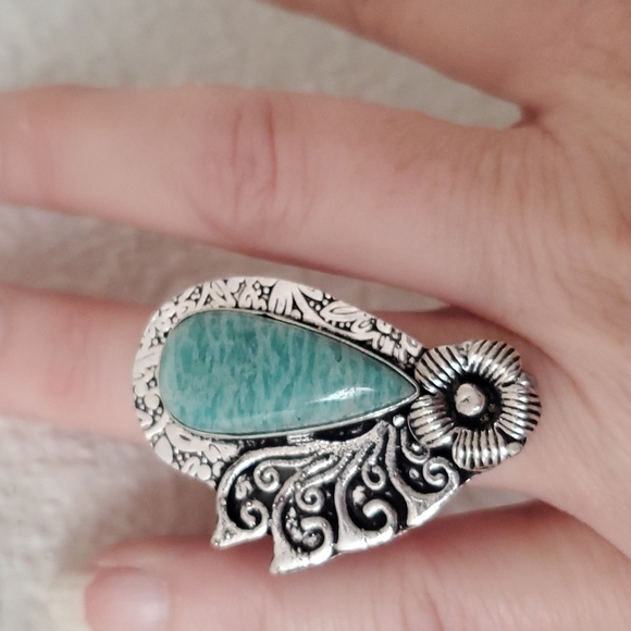 New Amazonite 925 Silver Ring. - Picture 16 of 16